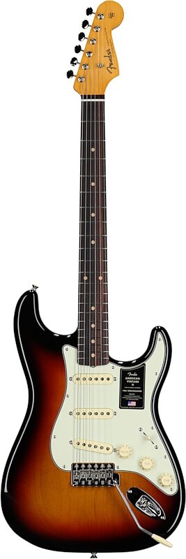open zoom image for Fender American Vintage II 1961 Stratocaster Electric Guitar, Rosewood Fingerboard (with Case), 3-Color Sunburst, Full Straight Front