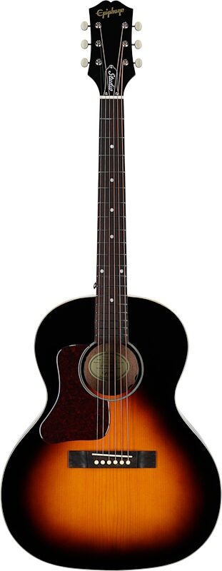 open zoom image for Epiphone Blues King Studio Acoustic-Electric Guitar, Left-Handed (with Gig Bag), Dark Burst, Full Straight Front