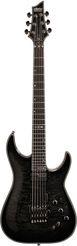 open zoom image for Schecter Hellraiser Hybrid C-1FRS Electric Guitar, Transparent Black Burst, Full Straight Front