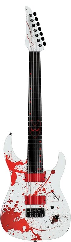 open zoom image for Legator Ninja 7 Slaughter Series Electric Guitar, 7-String, Bonebreaker White, Full Straight Front