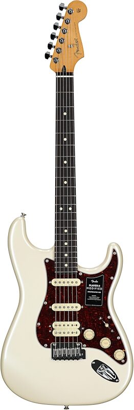 open zoom image for Fender Player II Modified Stratocaster HSS Electric Guitar, Rosewood Fingerboard (with Gig Bag), Olympic Pearl, Full Straight Front
