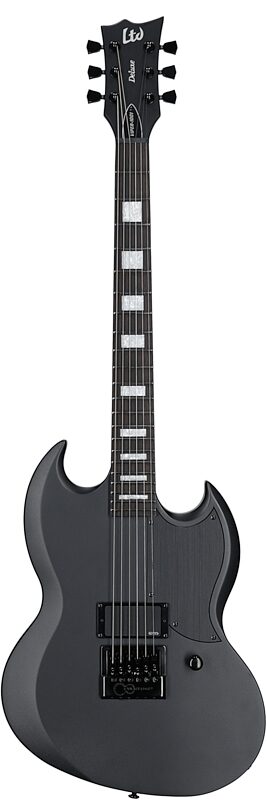 open zoom image for ESP LTD Viper-1001 EverTune Electric Guitar, Charcoal Metallic Satin, Full Straight Front