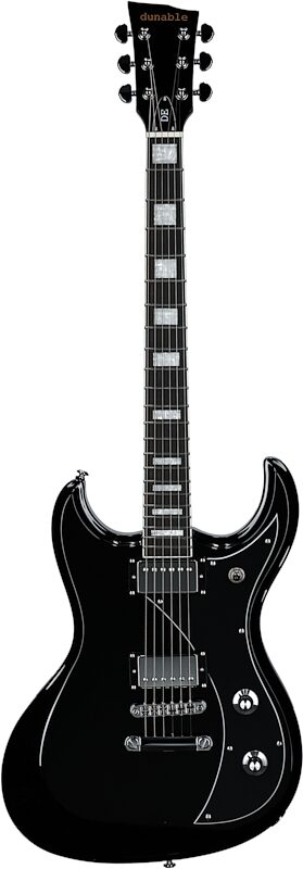 open zoom image for Dunable Gnarwhal DE Electric Guitar (with Gig Bag), Black Gloss, Full Straight Front