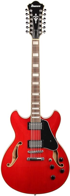 open zoom image for Ibanez Artcore AS7312 Electric Guitar, 12-String, Transparent Cherry Red, Open Box (Very Good), Full Straight Front