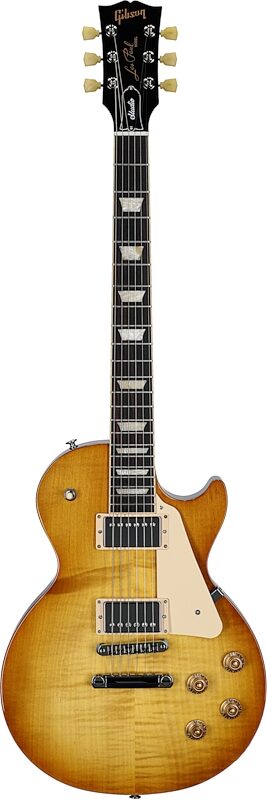 open zoom image for Gibson Exclusive Les Paul Studio Figured Electric Guitar (with Soft Case), Honey Burst, Full Straight Front