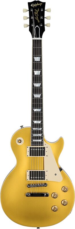 open zoom image for Epiphone Inspired by Gibson Custom 1957 Les Paul Goldtop Reissue Electric Guitar (with Case), New, Full Straight Front