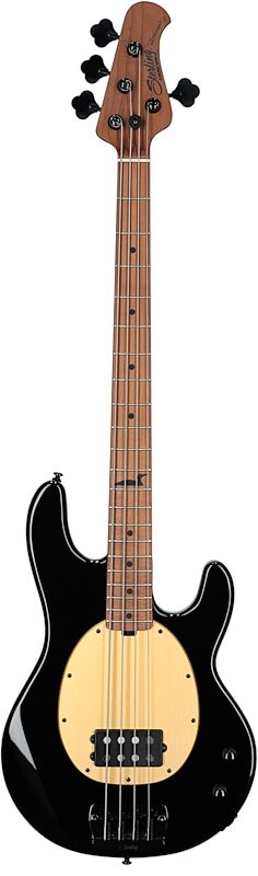 open zoom image for Sterling by Music Man Pete Wentz Signature StingRay Electric Bass, Black, Roasted Maple Fretboard, Full Straight Front