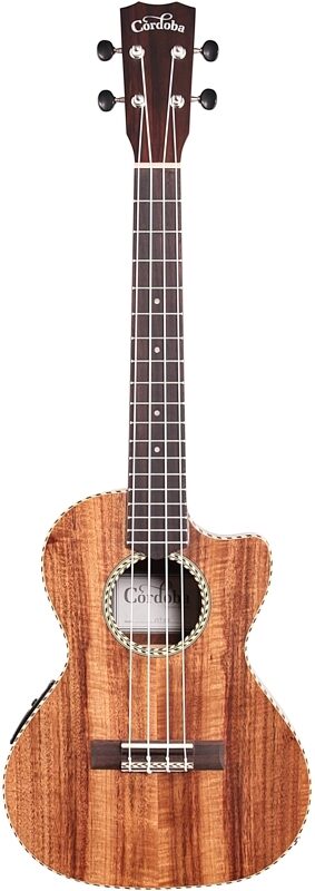 open zoom image for Cordoba 25T-CE Tenor Acoustic-Electric Ukulele, Open Box (Very Good), Full Straight Front