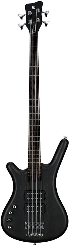 open zoom image for Warwick RockBass Corvette Basic 4 Left Handed Bass Guitar, Black, Full Straight Front