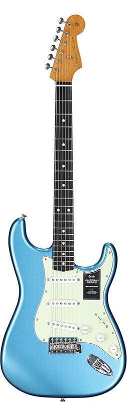 open zoom image for Fender Limited Edition Vintera II Road Worn '60s Stratocaster Rosewood Fingerboard Electric Guitar (with Gig Bag), Lake Placid Blue, Full Straight Front