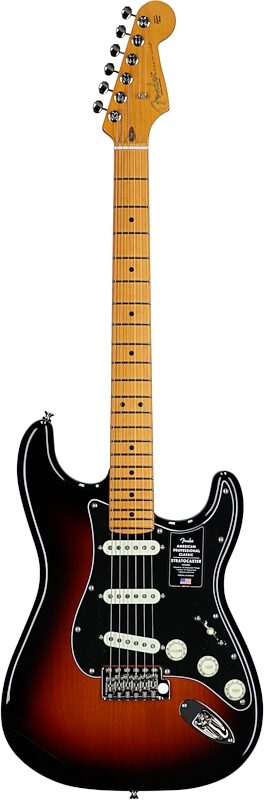 open zoom image for Fender American Professional Classic Stratocaster Electric Guitar, Maple Fingerboard (with Gig Bag), 3-Color Sunburst, Full Straight Front