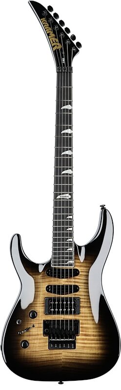 open zoom image for Kramer SM-1 Figured Left-Handed Electric Guitar, Black Denim Perimeter, Full Straight Front