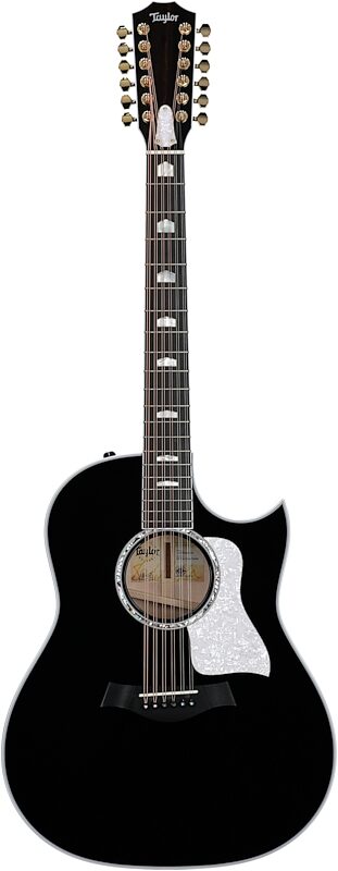 open zoom image for Taylor 657ce Doce Doble Grand Pacific Acoustic-Electric Guitar, 12-String (with Case), Black, Full Straight Front
