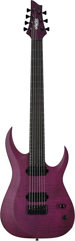 open zoom image for Schecter John Browne Tao-7 Electric Guitar, 7-String, Transparent Purple, Open Box (Very Good), Full Straight Front