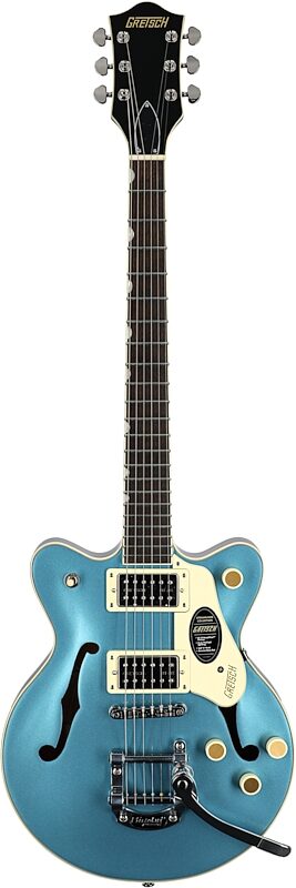 open zoom image for Gretsch G2655T Streamliner Center Block Junior Electric Guitar with Bigsby Tremolo, Arctic Blue, Full Straight Front