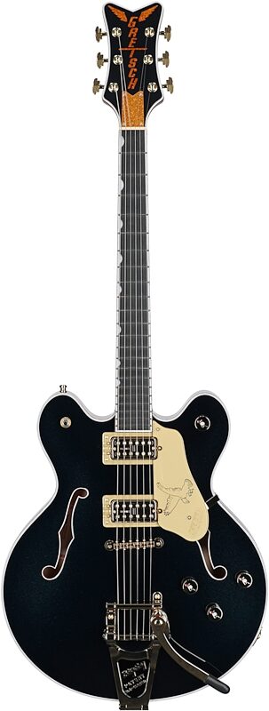 open zoom image for Gretsch Falcon Center Block LTD Double-Cut Electric Guitar (with Case), Midnight Sapphire, Open Box (Very Good), Full Straight Front