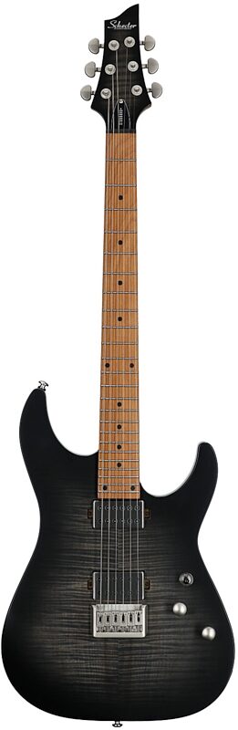 open zoom image for Schecter C-1 Standard Plus Electric Guitar, Maple Fingerboard, Transparent Black Burst, Full Straight Front