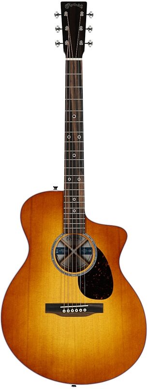 open zoom image for Martin SC-13E Modern Acoustic-Electric Guitar (with Soft Case), Mezcal Burst, Full Straight Front