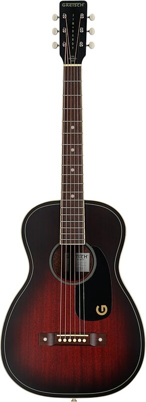 open zoom image for Gretsch G9500 Jim Dandy Parlor Flat Top Acoustic Guitar, Deep Cherry Burst, Full Straight Front