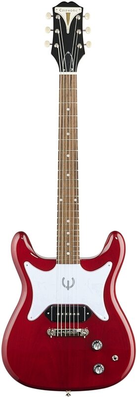 open zoom image for Epiphone Coronet Electric Guitar, Cherry, Full Straight Front