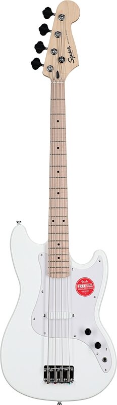 open zoom image for Squier Sonic Bronco Bass Guitar, Arctic White, Full Straight Front