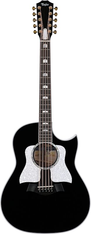 open zoom image for Taylor 657ce Bajo Quinto Grand Pacific Acoustic-Electric Guitar, 10-String (with Case), Black, Full Straight Front