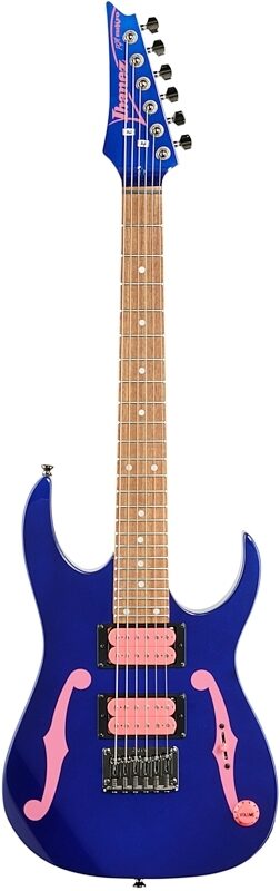 open zoom image for Ibanez PGMM11 Paul Gilbert Mikro Electric Guitar, Jewel Blue, Open Box (Very Good), Full Straight Front