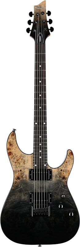 open zoom image for Schecter C-1 Standard Electric Guitar, Black Fade Burst Burl, Full Straight Front