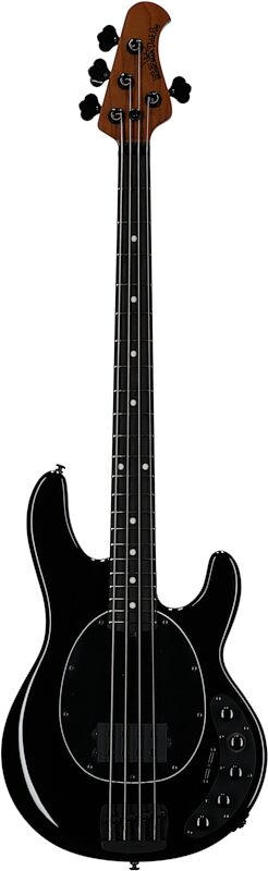 open zoom image for Ernie Ball Music Man DarkRay Electric Bass (with Mono Soft Case), Onyx Black, Ebony Fretboard, Full Straight Front