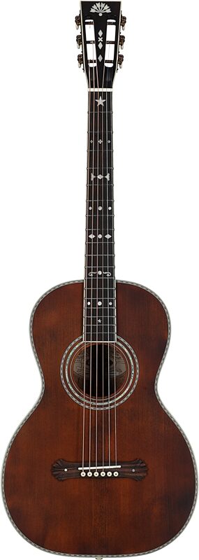 open zoom image for Washburn Victorian R310K Parlor Acoustic Guitar (with Gig Bag), Open Box (Very Good), Full Straight Front