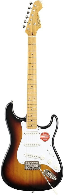 open zoom image for Squier Classic Vibe '50s Stratocaster Electric Guitar, with Maple Fingerboard, 2-Color Sunburst, Full Straight Front