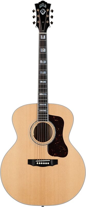 open zoom image for Guild F-55E Jumbo Maple Acoustic-Electric Guitar (with Case), Natural, Full Straight Front