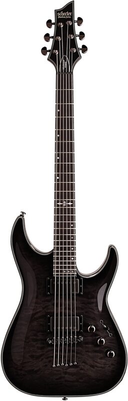 open zoom image for Schecter Hellraiser Hybrid C-1 Electric Guitar, Transparent Black Burst, Full Straight Front