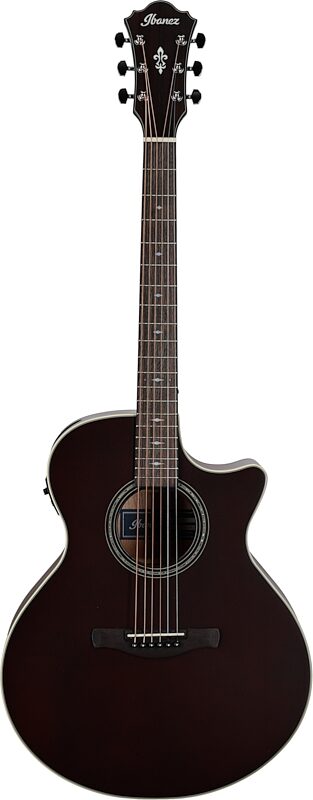 open zoom image for Ibanez AE100 Acoustic-Electric Guitar, Burgundy Flat, Full Straight Front
