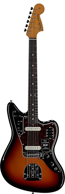 open zoom image for Fender Vintera III Mid 60s Jaguar Electric Guitar (with Gig Bag), 3-Color Sunburst, Rosewood Fretboard, Full Straight Front