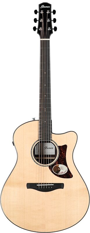 open zoom image for Ibanez AAM380CE Advanced Acoustic Guitar, Natural High Gloss, Full Straight Front
