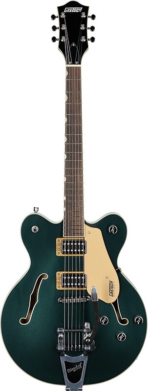 open zoom image for Gretsch G5622T Electromatic Center Block Double Cutaway Electric Guitar, Laurel Fingerboard, Cadillac Green, Full Straight Front