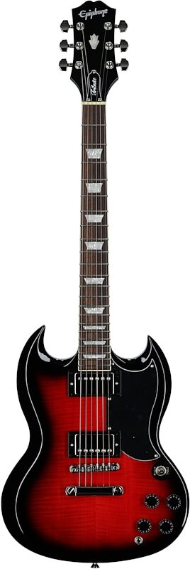 open zoom image for Epiphone SG Tribute Plus Electric Guitar, Cherry Burst, Full Straight Front