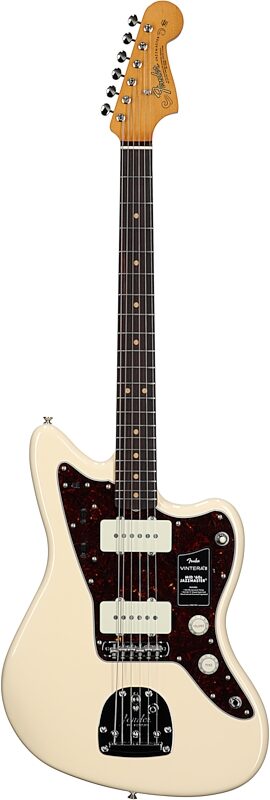 open zoom image for Fender Vintera III Mid 60s Jazzmaster Electric Guitar (with Gig Bag), Olympic White, Rosewood Fretboard, Full Straight Front