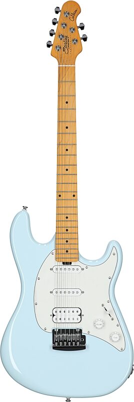 open zoom image for Sterling by Music Man CT30CHSS Cutlass HSS Electric Guitar, Daphne Blue, Hard Maple Fretboard, Full Straight Front