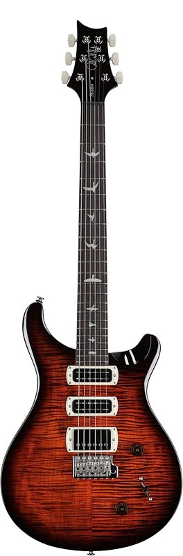 open zoom image for PRS Paul Reed Smith SE Studio V2 Electric Guitar (with Gig Bag), Orange Tiger Smokeburst, Full Straight Front