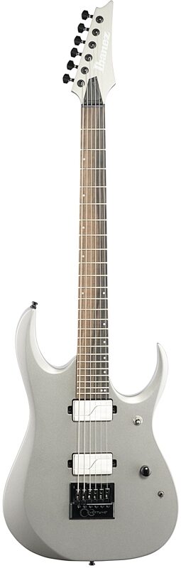open zoom image for Ibanez Axion Label RGD61ALET Electric Guitar, Metallic Gray, Full Straight Front