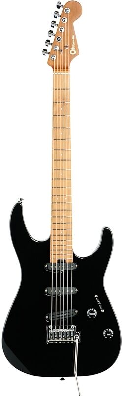 open zoom image for Charvel DK22 SSS 2PT CM Electric Guitar, Gloss Black, Full Straight Front