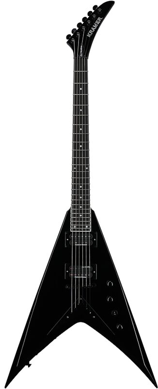 open zoom image for Kramer Dave Mustaine Vanguard Electric Guitar (with Case), Ebony, Full Straight Front