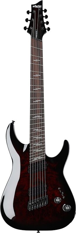 open zoom image for Schecter Omen Elite-7 Multiscale Electric Guitar, 7-String, Black Cherry Burst, Full Straight Front