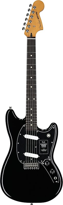 open zoom image for Fender Player II Mustang Electric Guitar, with Rosewood Fingerboard, Black, Full Straight Front