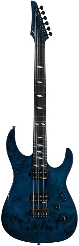 open zoom image for Legator N6SS Ninja 6 Super Shred Electric Guitar, Blue, Open Box (Very Good), Full Straight Front