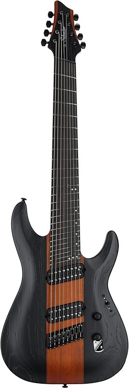 open zoom image for Schecter Rob Scallon C-8 Multi-Scale Electric Guitar, 8-String, Satin Dark Roast, Full Straight Front