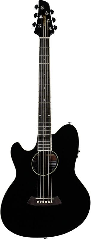 open zoom image for Ibanez TCY10LE Talman Acoustic-Electric Guitar, Left-Handed, Black, Full Straight Front