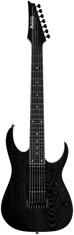 open zoom image for Ibanez RGR762AHBF Prestige Electric Guitar, 7-String (with Case), Weathered Black, Full Straight Front